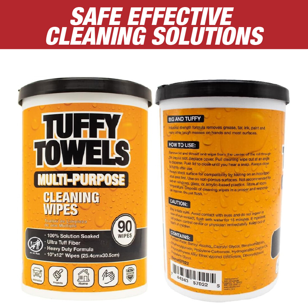 Tuffy Towels Multi-Purpose cleaning wipes, Citrus, 10 X 12 Inch, 90-Count