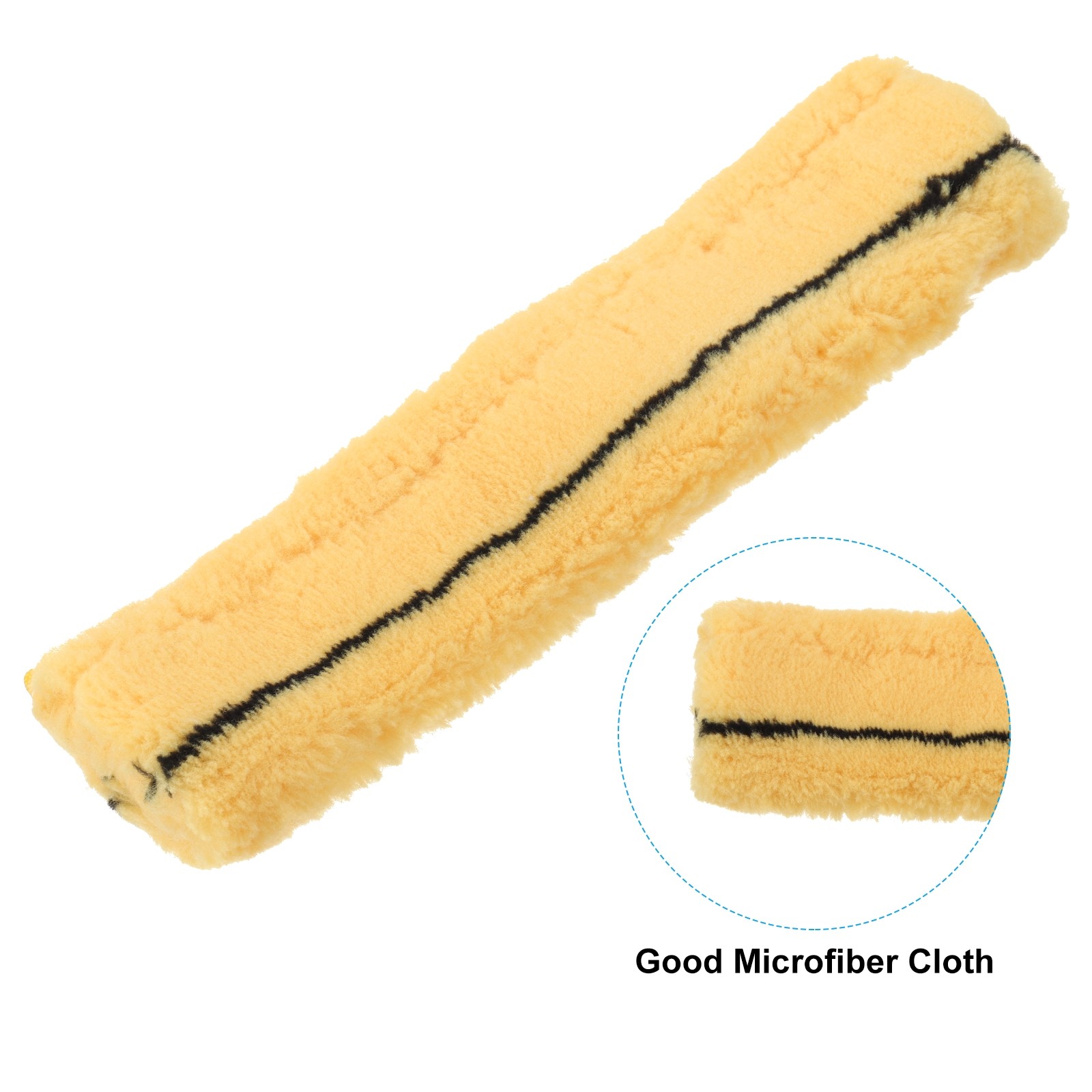 2 pcs replacement head for microfiber window cleaner 25 cm yellow