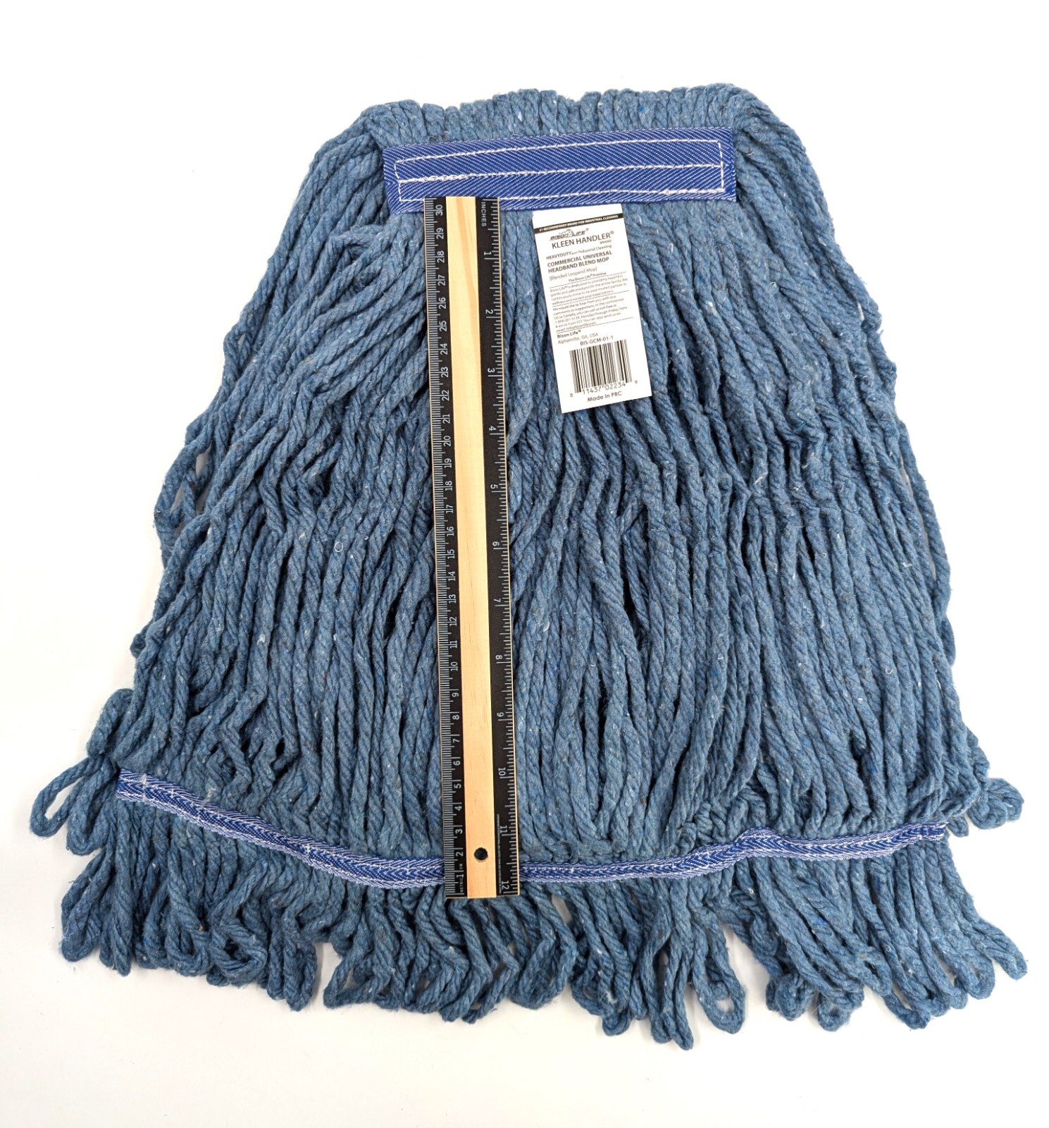 3 Kleen Handler Commercial Mop Head Refills, 6” Universal Headband, Cotton Blend