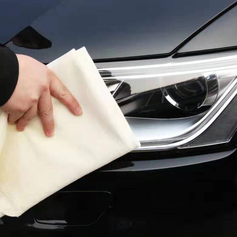 Natural Chamois Leather Car Drying Towel Shammy Cleaning Cloth Absorbent 60x90cm