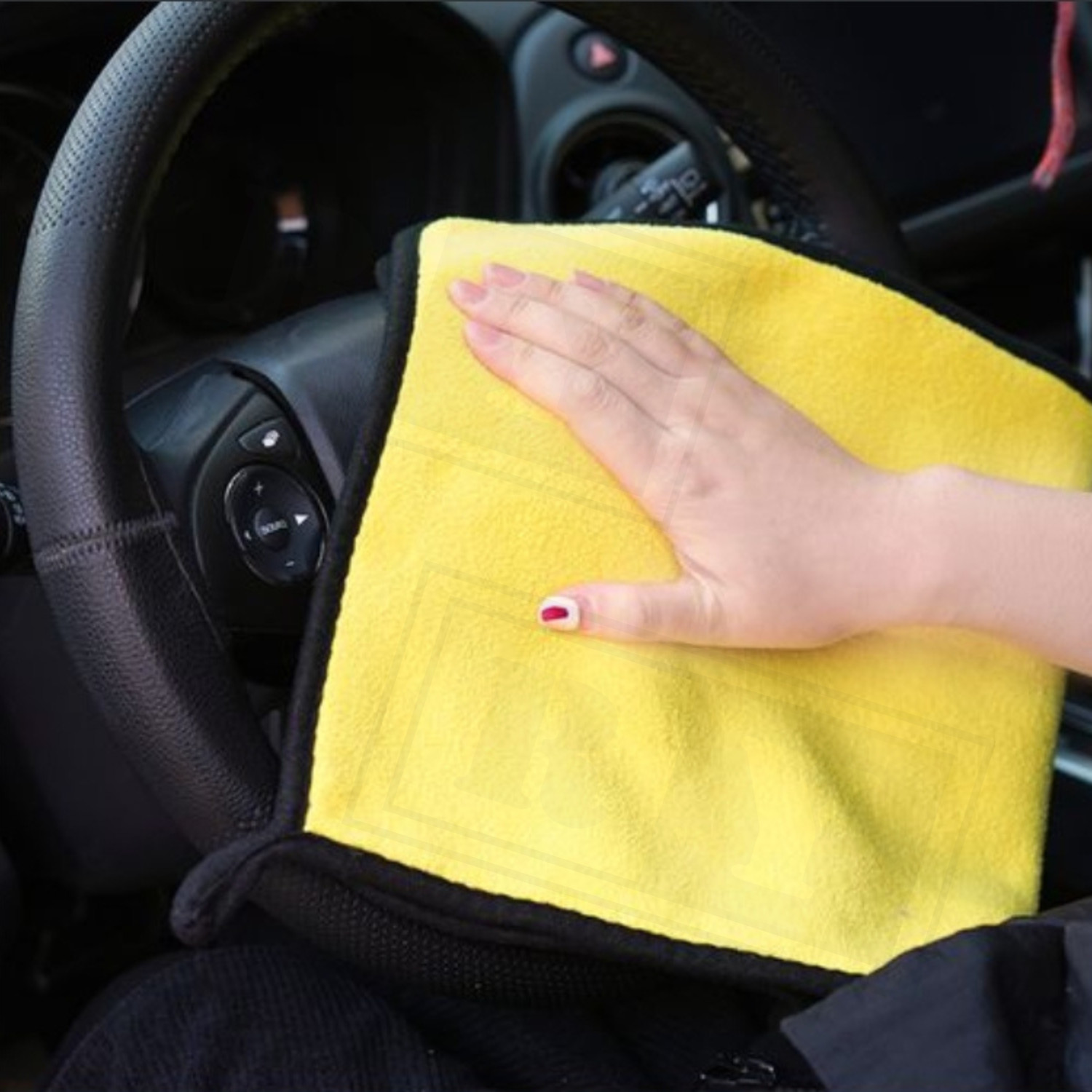 Yellow 10X Car Wash Microfiber Towel 12×12” Cleaning Drying Car Care Soft Cloth