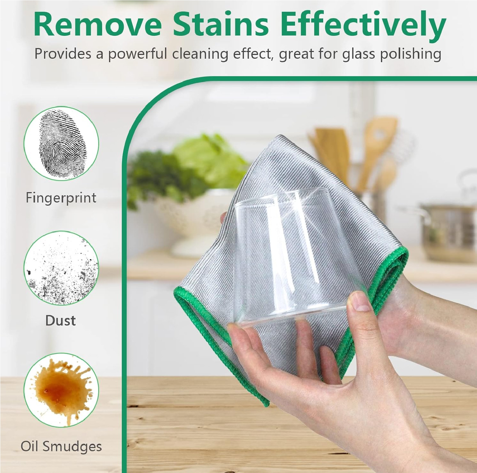 Glass Polishing Cloth Streak Free Miracle Cleaning Cloth Lint Free Microfiber