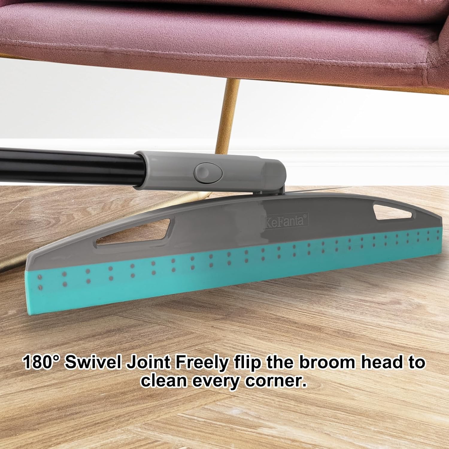 Multifunction Magic Broom, Silicone Floor Squeegee Broom with 59″ Long Handle