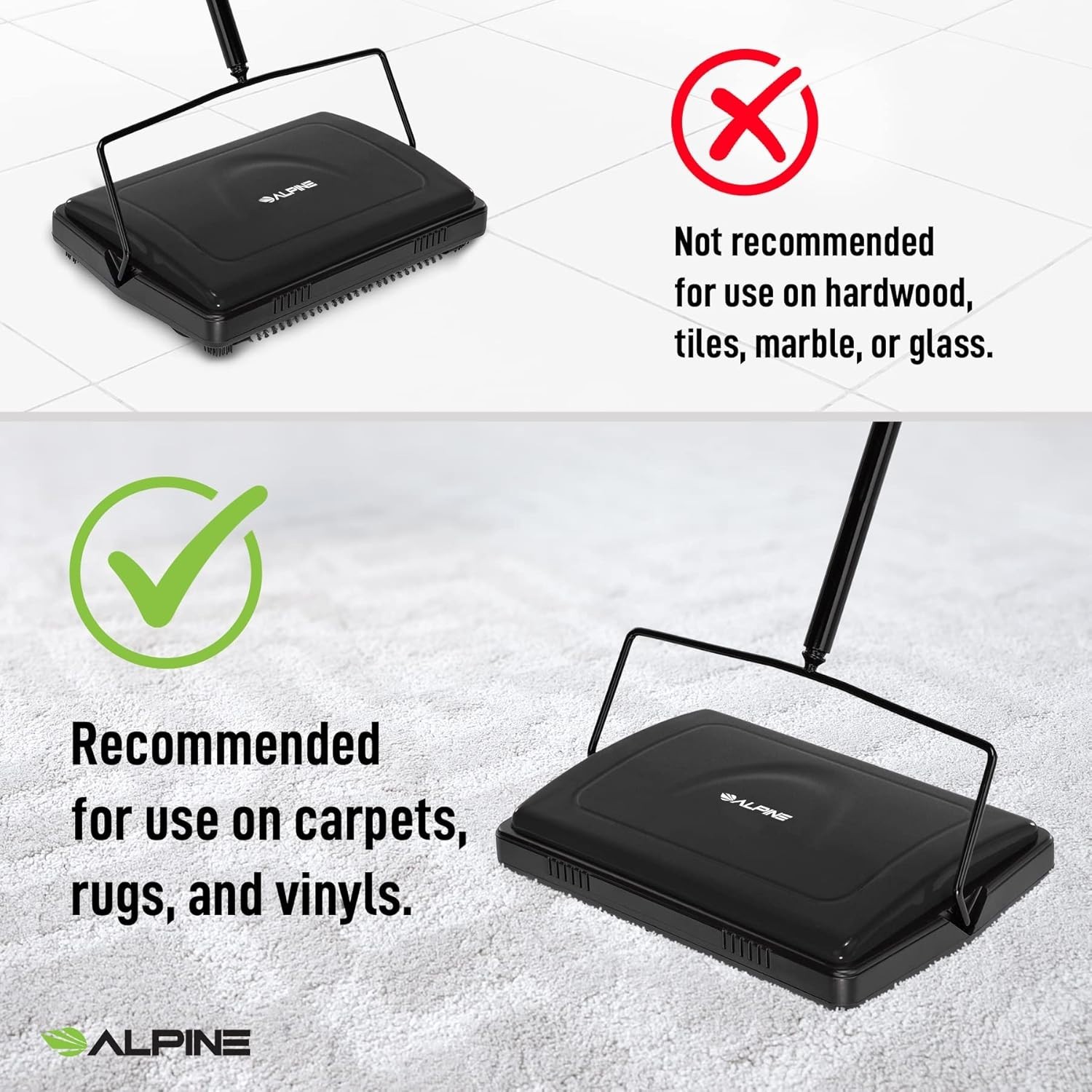 Effortless Cleaning: Cordless Triple Brush Sweeper for Hard Floors and Carpets