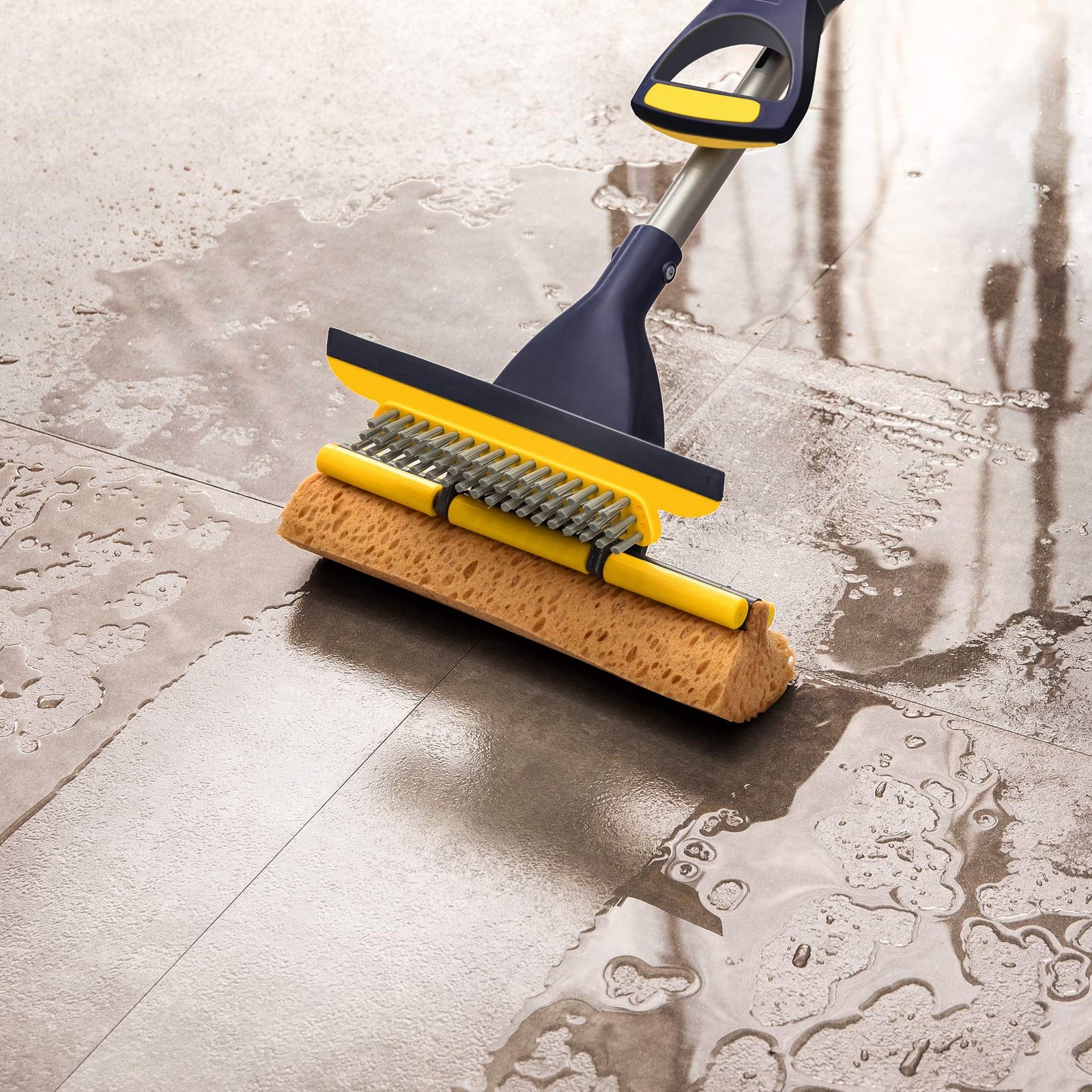 Yocada Sponge Mop Home Commercial Use Tile Floor Bathroom Garage Cleaning Total