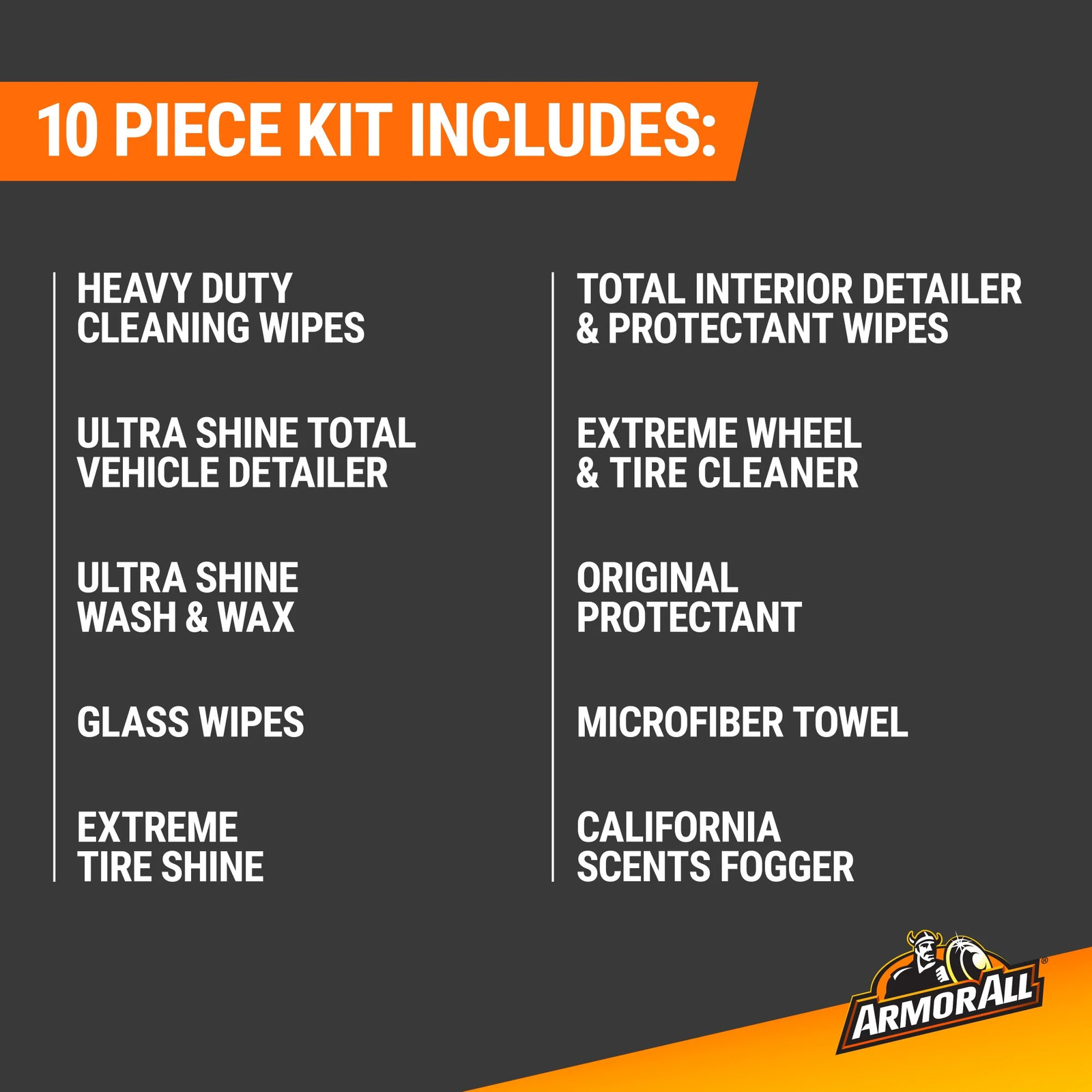Armor All Car Care Cleaning and Automotive Car Wash Kit – 10 Piece Set Car Detai