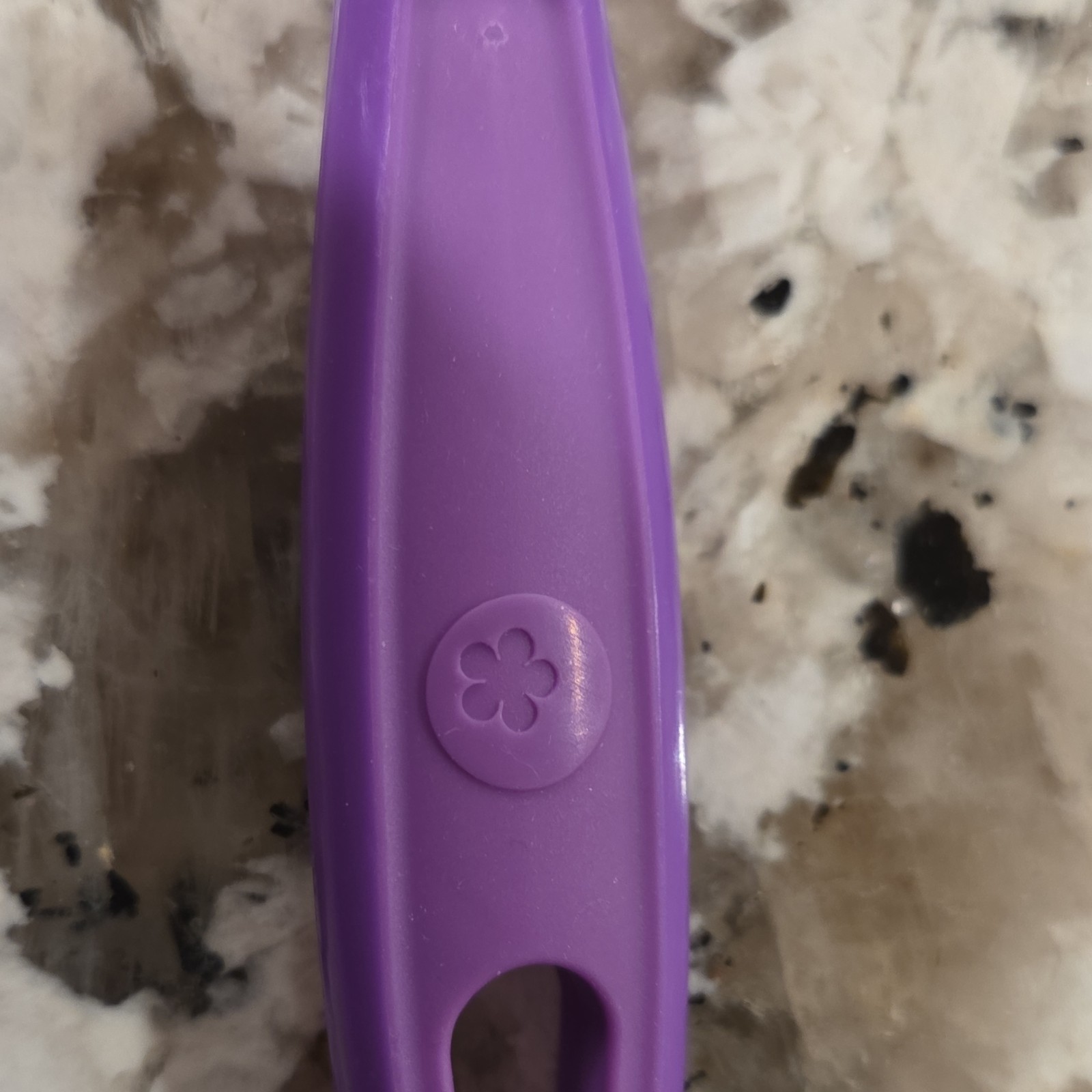 Purple Silicone Bottle Scrubber Brush with Handle for Kitchen, Easy Grip, 14 in