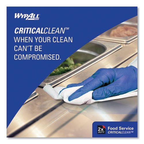 WypAll X70 Foodservice Towels, Kimfresh Antimicrobial, Unscented, White, 300/CT