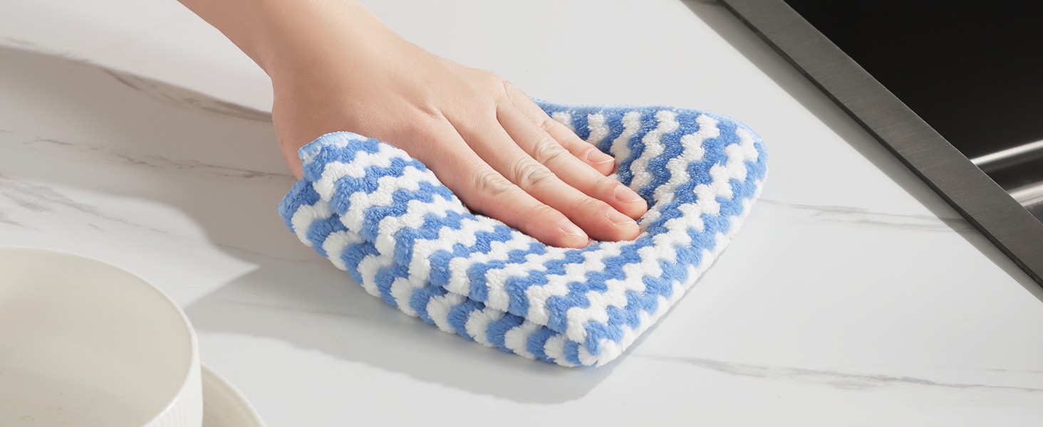 Microfiber Cleaning Cloth, Kitchen Towels, Absorbent Streak Free Lint Cleaning