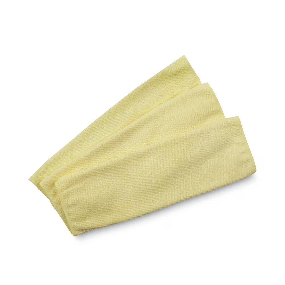 16 In. X 16 In. Light Commercial Yellow Microfiber Cloth (24-Count)