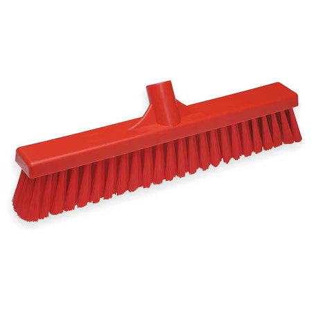 Vikan 31794 16 In Sweep Face Broom Head, Medium, Synthetic, Red