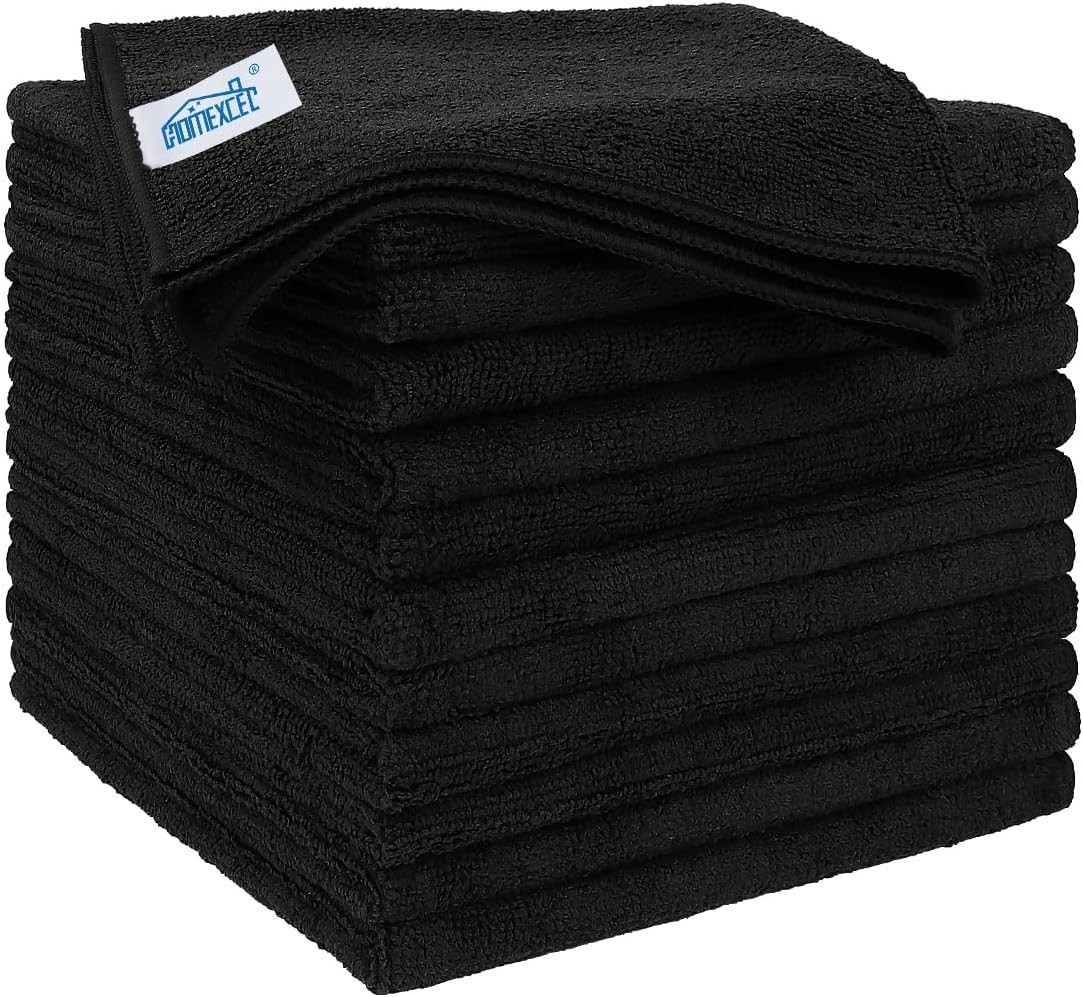 Ultra Absorbent 12 Pack Microfiber Towels – 16×16 Inch for Streak-Free Cleaning