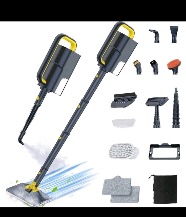 ScrubWiz Steam Mop Cleaner with Detachable Handheld Steamer, 10-in-1 OPEN Tested