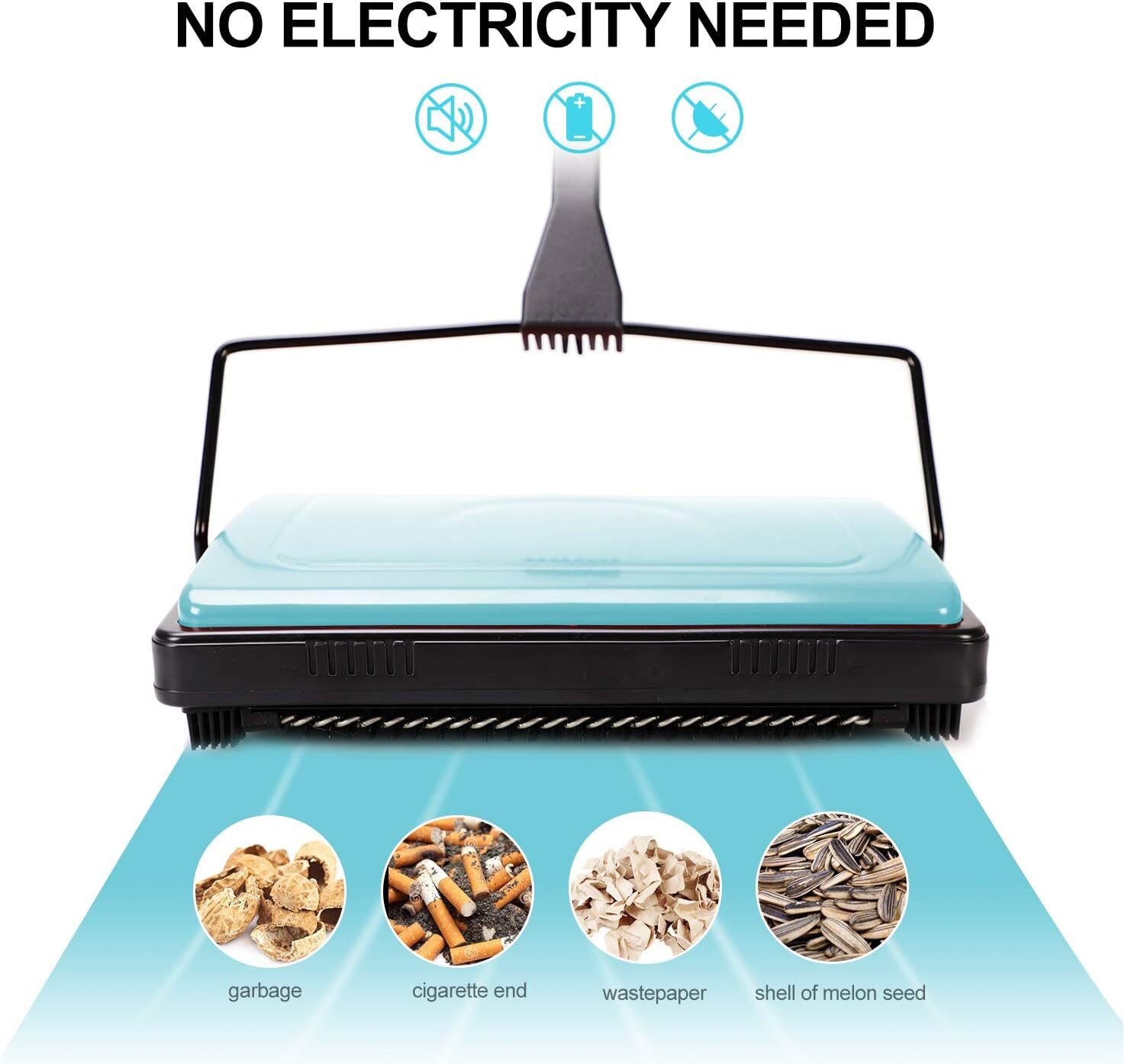 Carpet Sweeper Cleaner with Brush Blue
