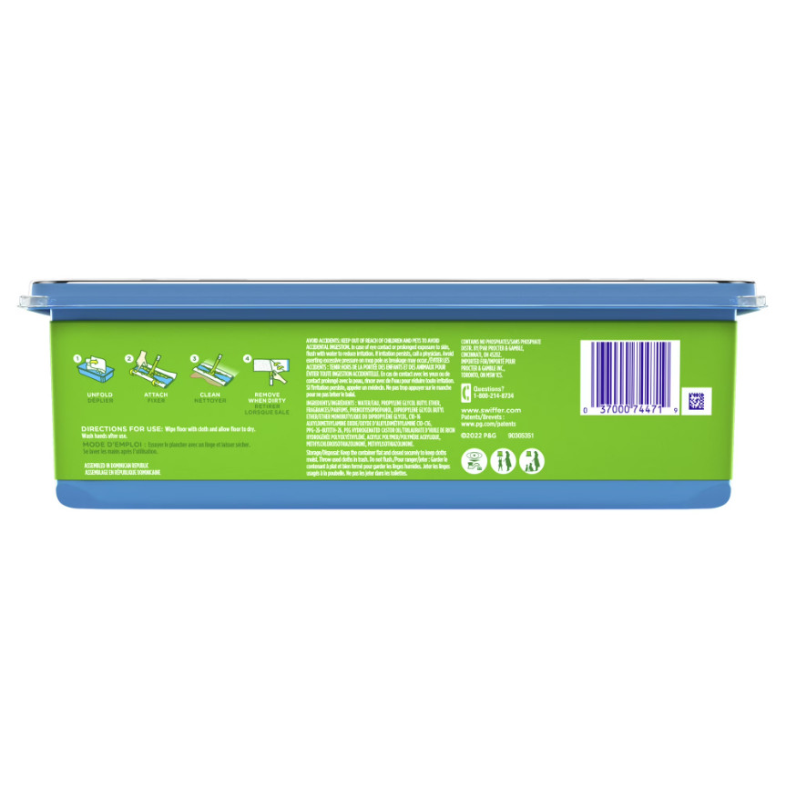 Mop XL Wet Pads Refill Fresh Scent Floor Cleaning Cloths 12 Count Pack