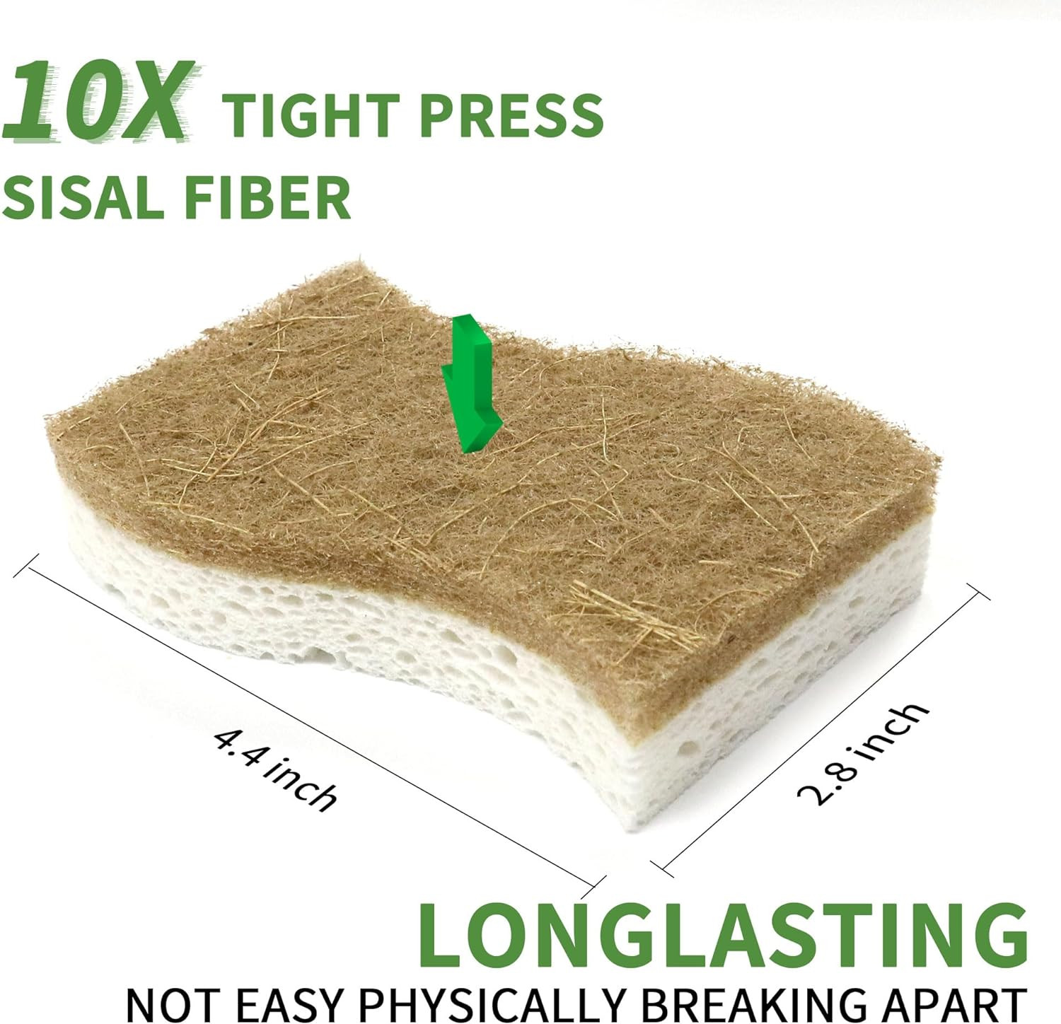 9 Pack Biodegradable Natural Kitchen Sponge – Compostable Cellulose and Coconut