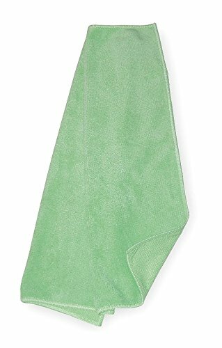 12-Pack Tough Guy Microfiber Cleaning Cloth Medium Duty 16″x16″ Green #1TTX7