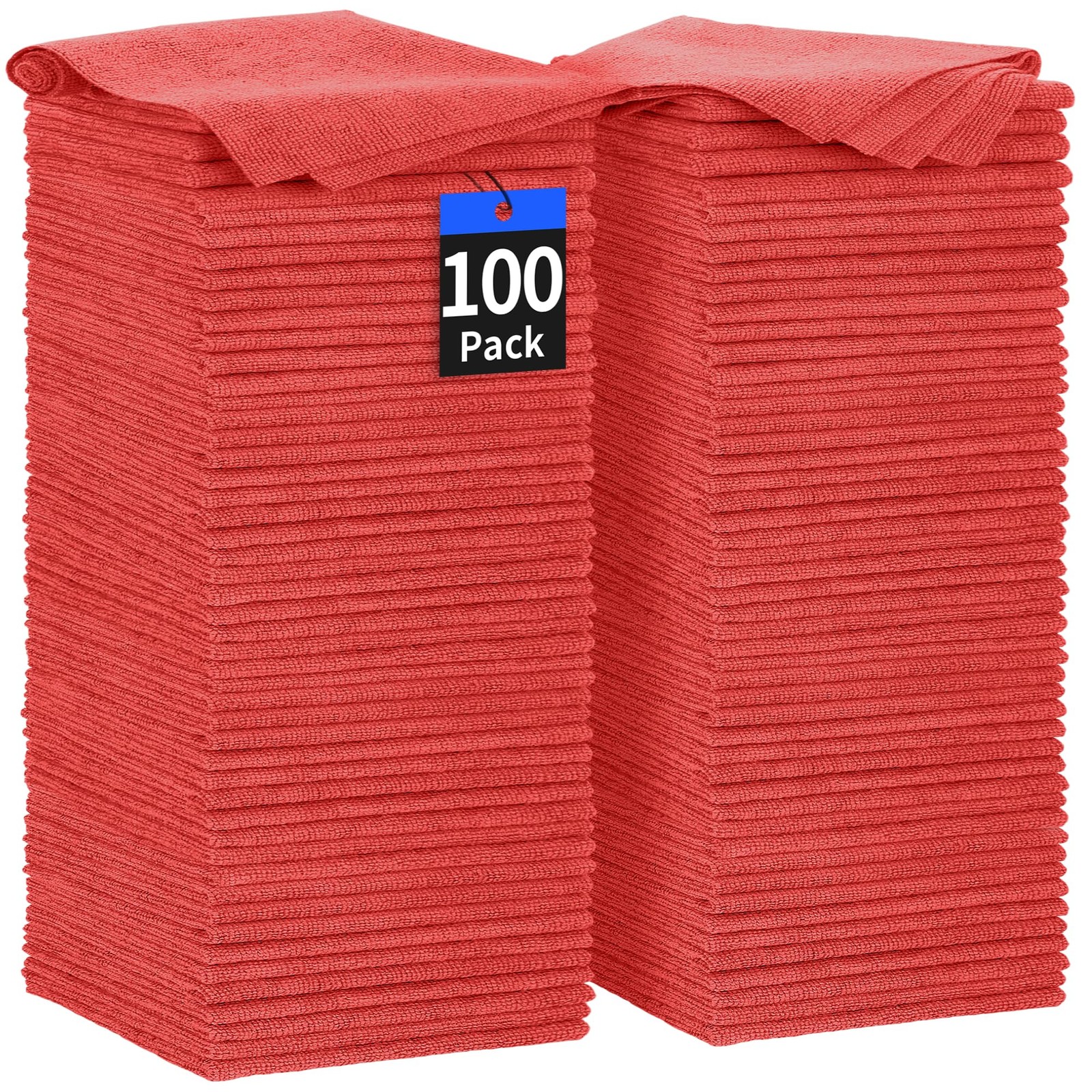 Shop Towel, 100 Pack Commercial Grade Work Rags Microfiber Towels for Cars Clean
