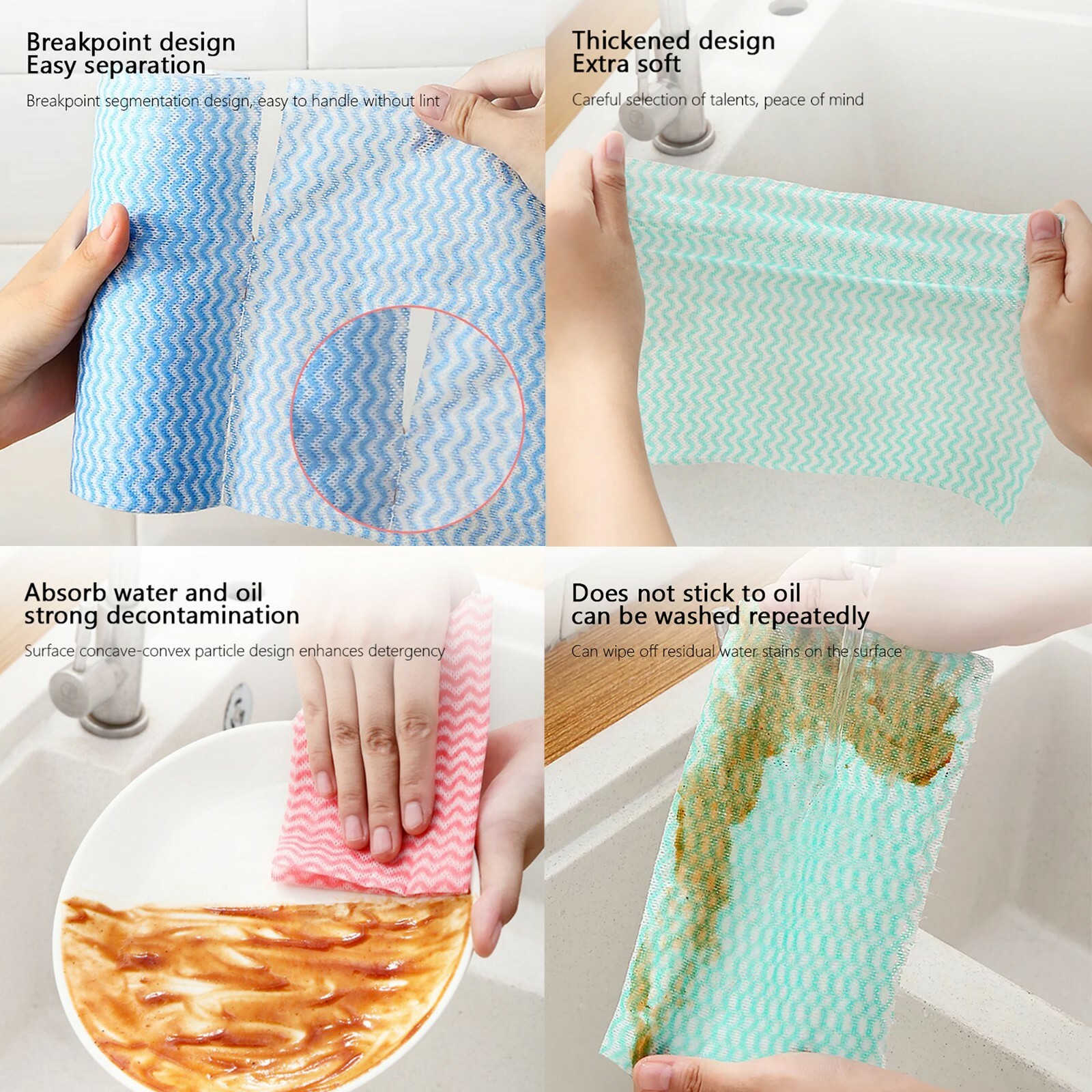 Adore Pro Multi-Purpose Cleaning Towel 2 Rolls Reusable Washable Disposable Wipe