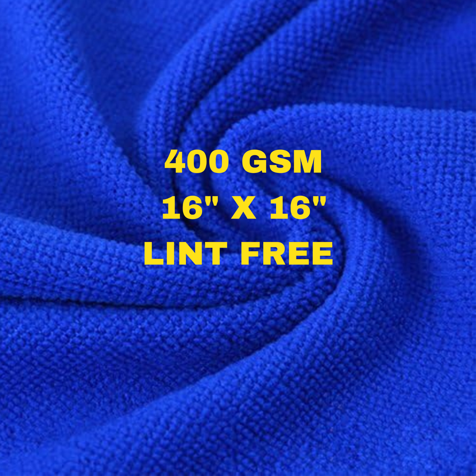 Microfiber Cleaning Cloth 16×16 Car Polishing No Scratch Detailing 12 Pac 400GSM