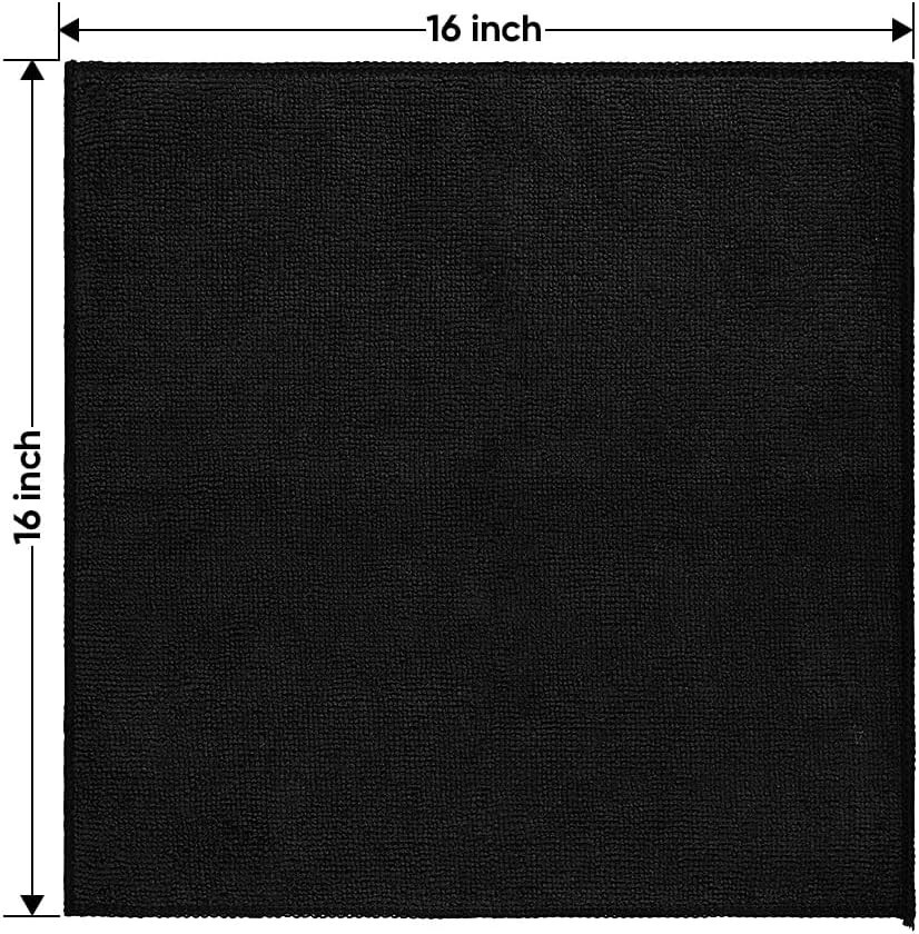 Ultra Absorbent 12 Pack Microfiber Towels – 16×16 Inch for Streak-Free Cleaning