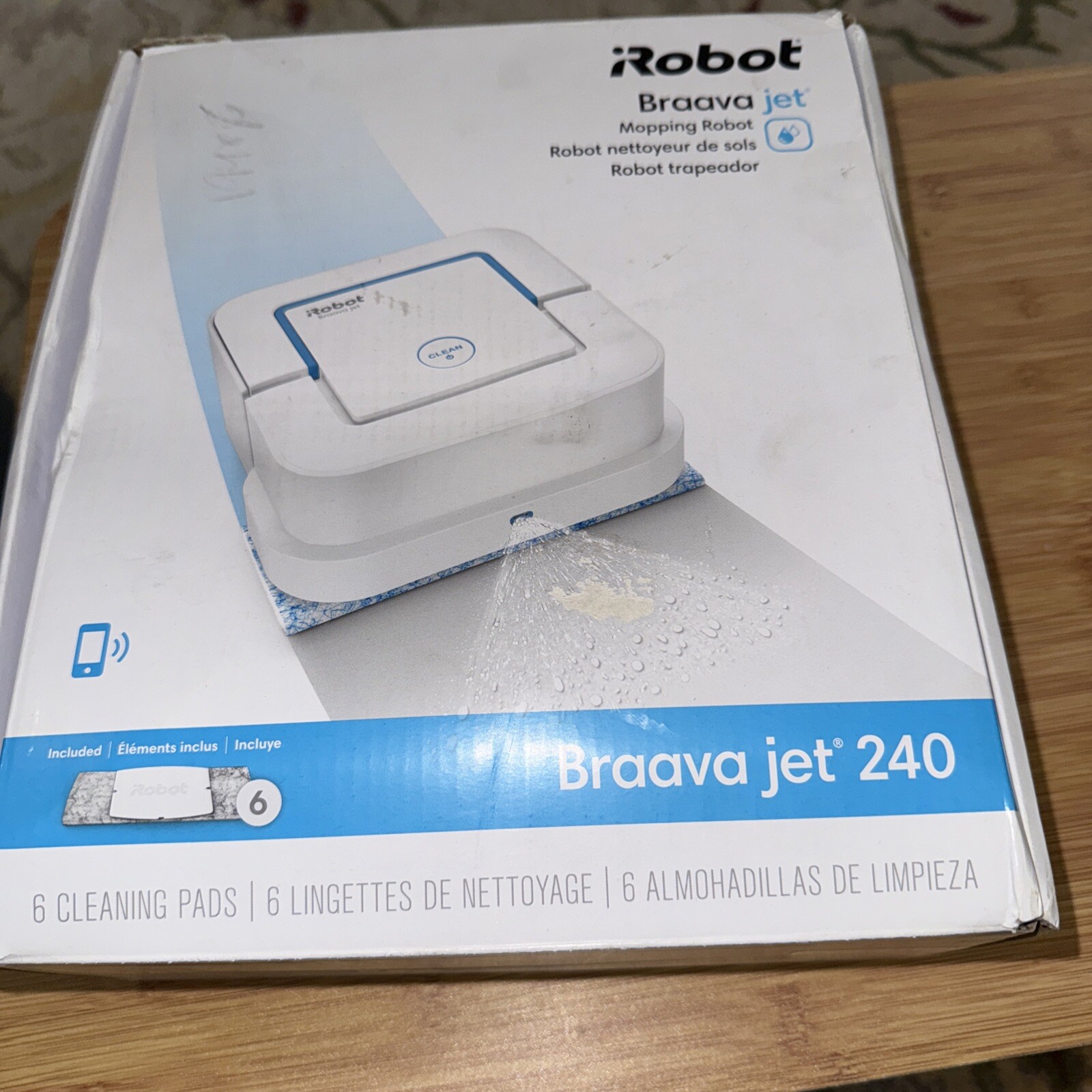 iRobot Braava Jet 240 Mopping Smart Robot Bluetooth Clean Hardwood/Tile/Stone