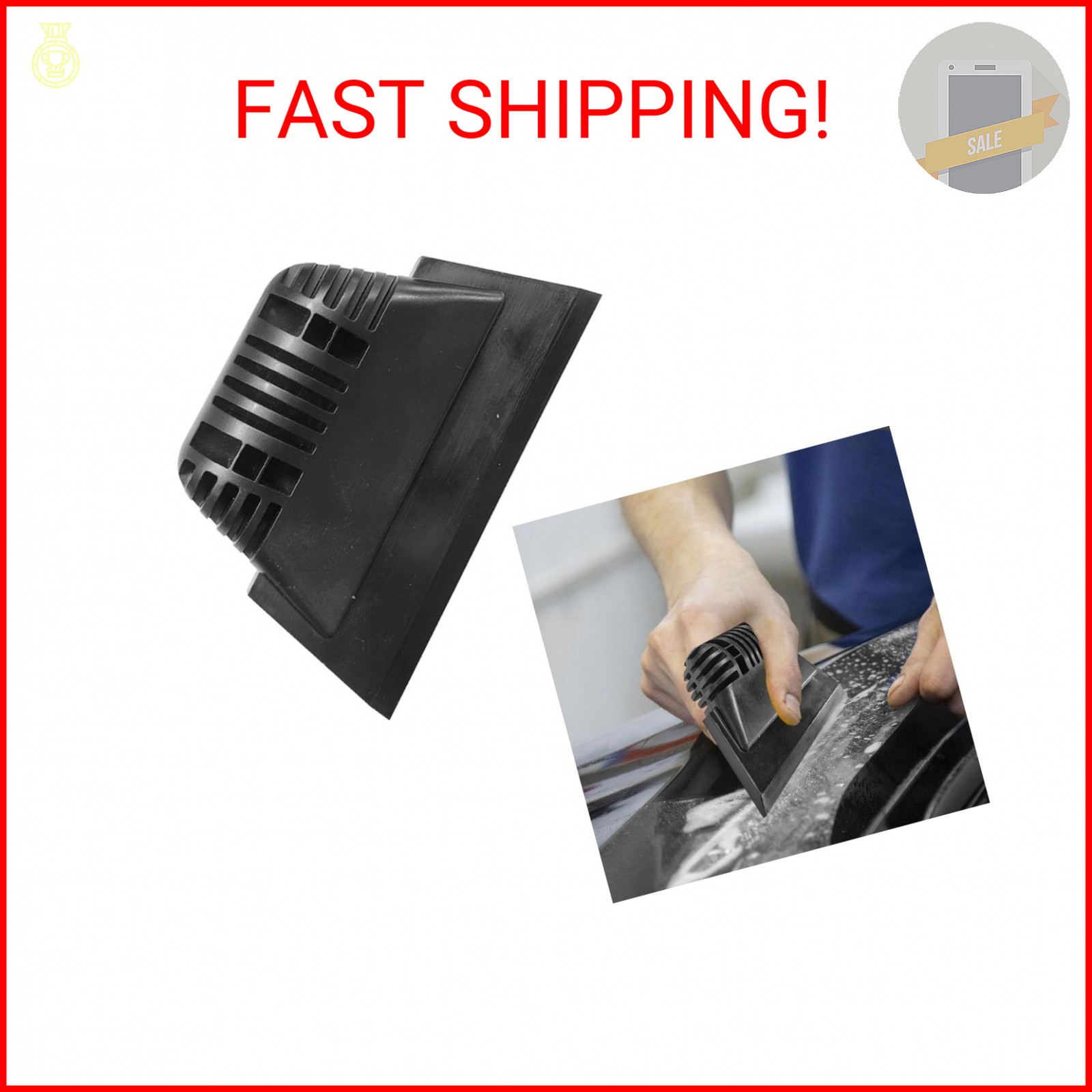 Small Squeegee, PPF Window Tint Squeegee, Rubber Non-Slip Handle Tint Squeegee,