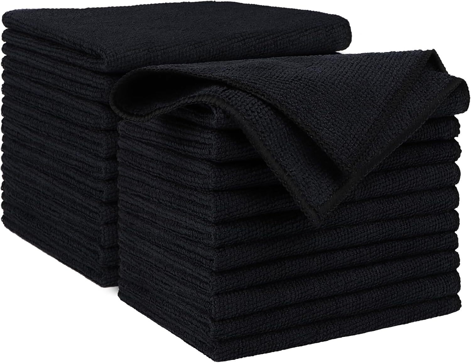 50 Pack Microfiber Cleaning Towels – 12×12″ Lint-Free Rags for Car & Home