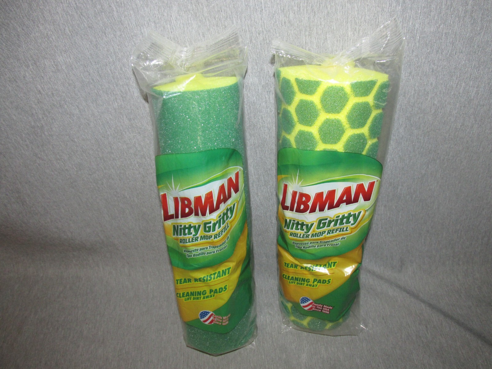 10 Libman Nitty Gritty 10 In. Sponges Roller Mop Refills #02011 New Sealed