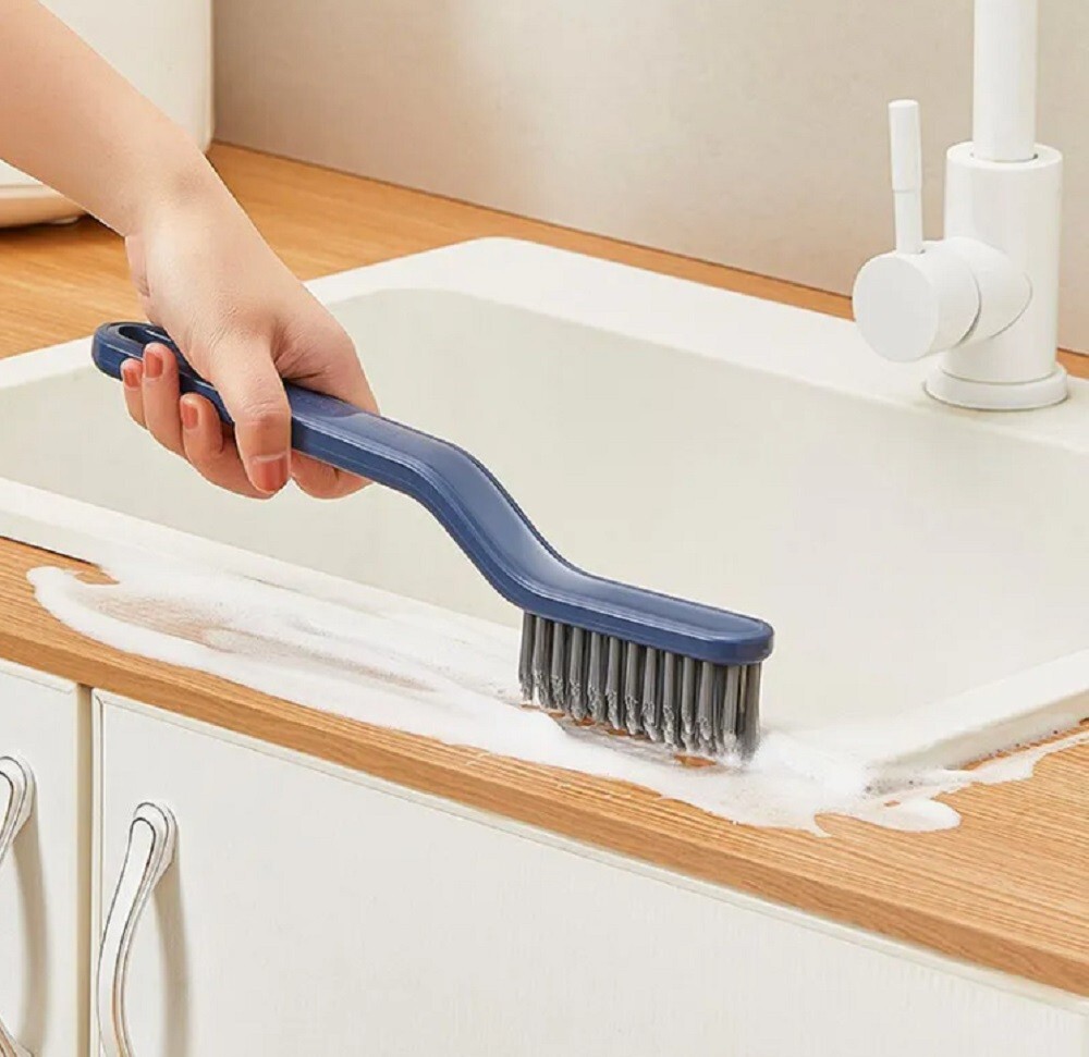2-in-1 Floor Seam & Corner Gap Cleaning Brush – Multifunctional for Kitchen Bath