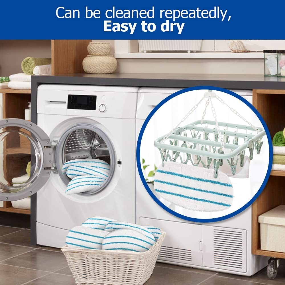 10 Pack Washable Replacement Steam Mop Pads for 10-in-1 Steam Mops – Reusable, C