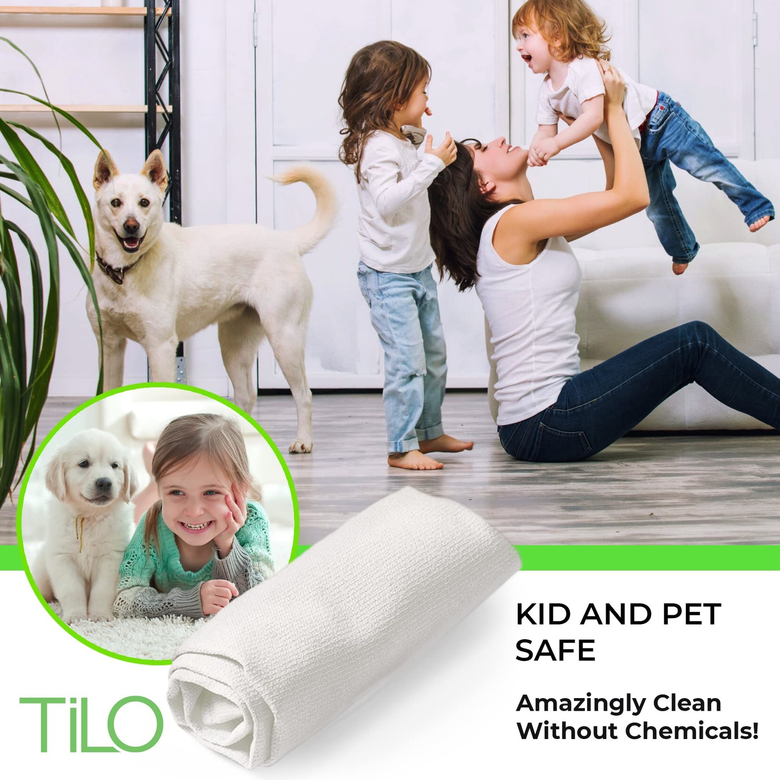 TILO Microfiber Cleaning Cloth – 19×13 Inch Ultra-Absorbent, Reusable Soft Po…