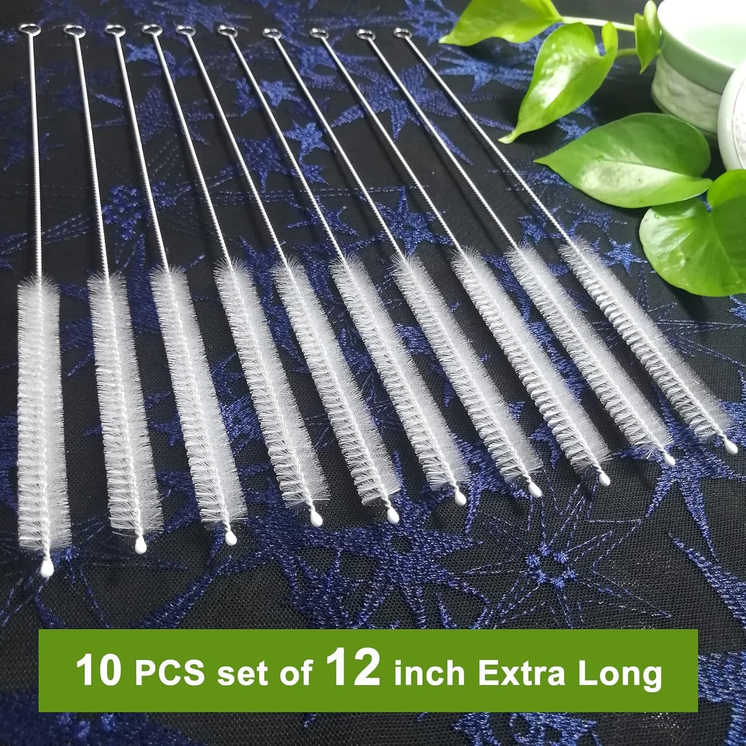 Wide Diameter 12mm Straw Cleaning Brushes – 10 Durable Brushes in Gift Bag