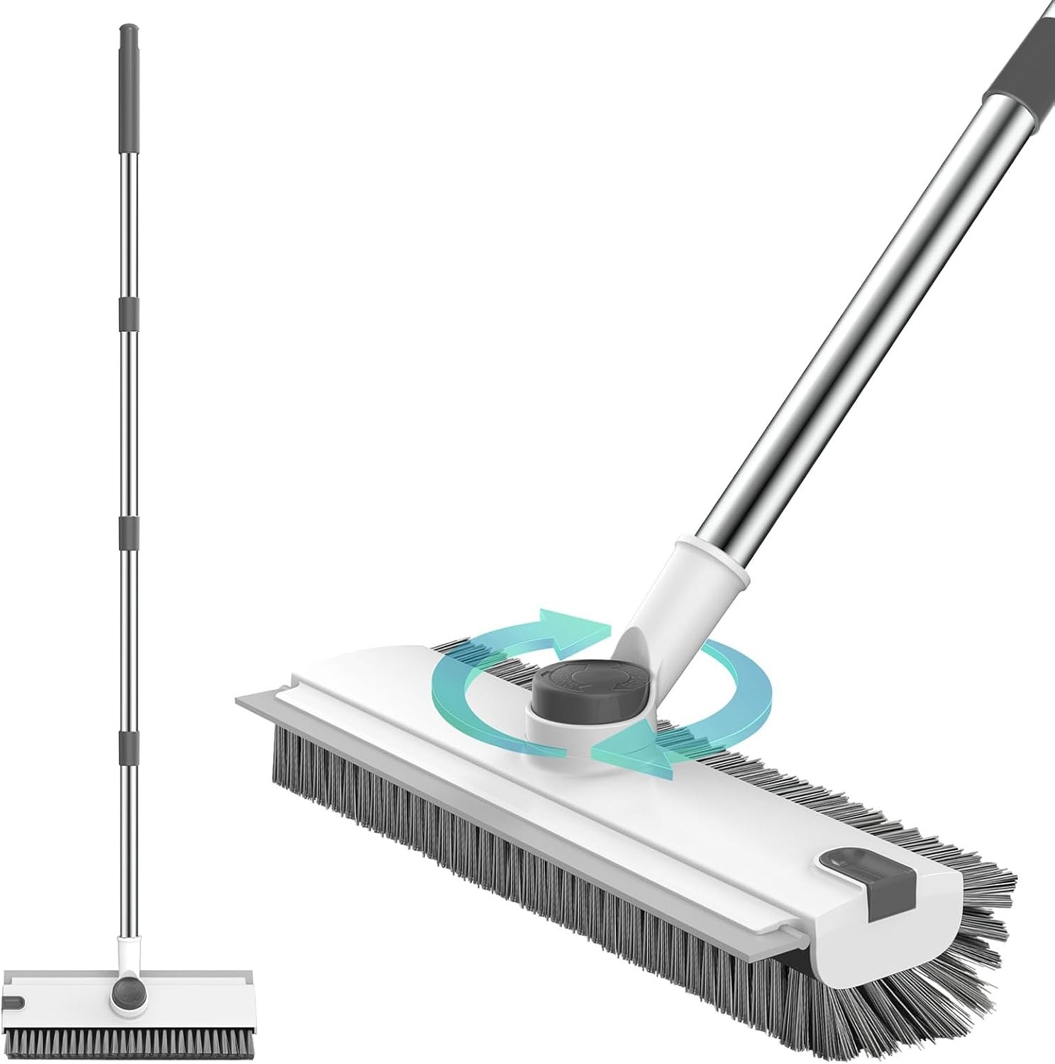 Floor Scrub Brush 3 in 1 Floor Scrub Brush W/ 54-in Adjustable Long Handle