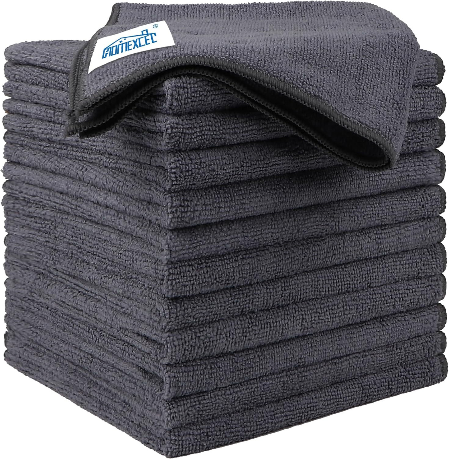 HOMEXCEL Microfiber Cleaning Cloth 12 Pack, 12.5 x 12.5 inch Microfiber Towels