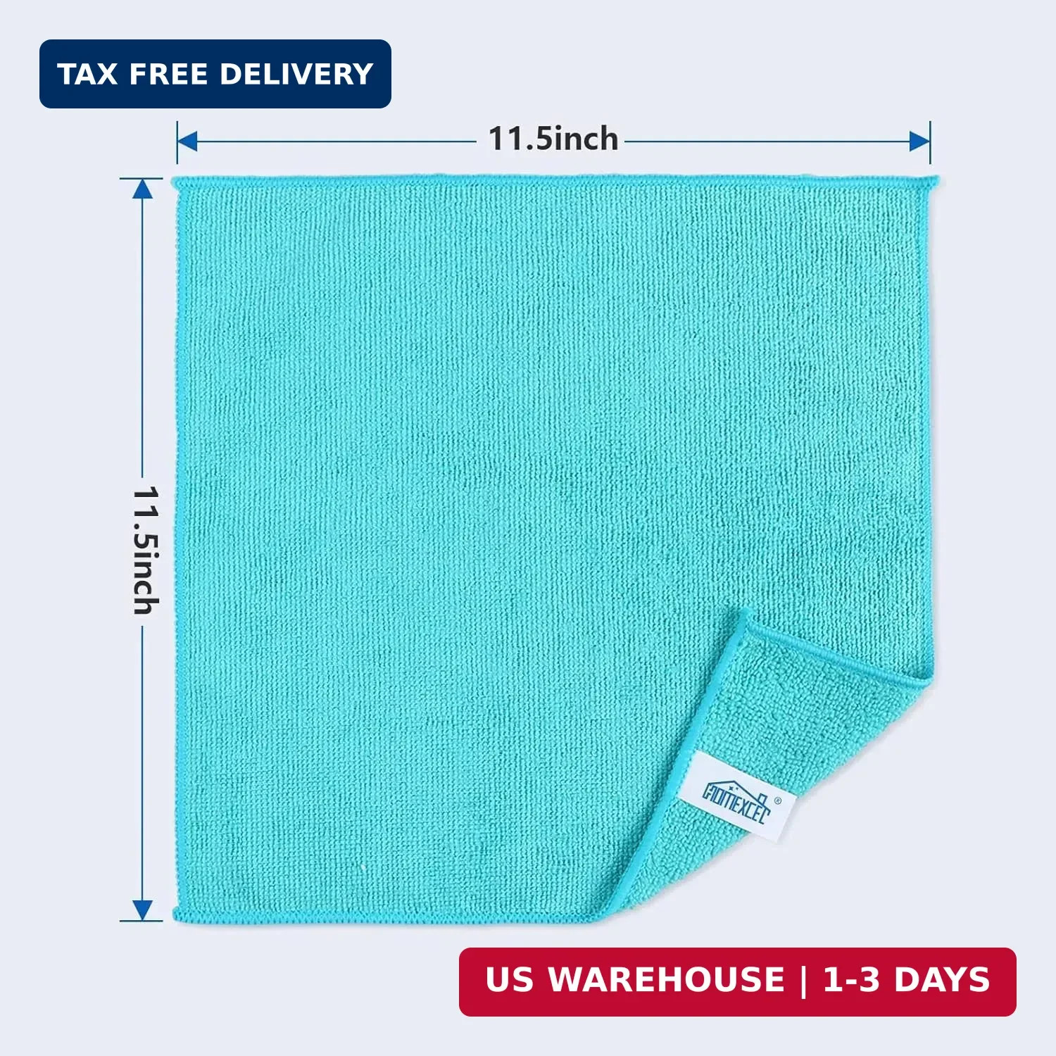 HOMEXCEL Microfiber Cleaning Cloth 210GSM, Pack of 12, Size:11.5″ x 11.5″, Ultra