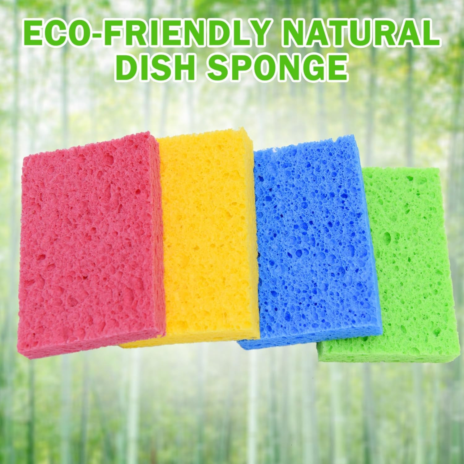 24 Pack Kitchen Sponges Natural Cellulose Compressed Sponges