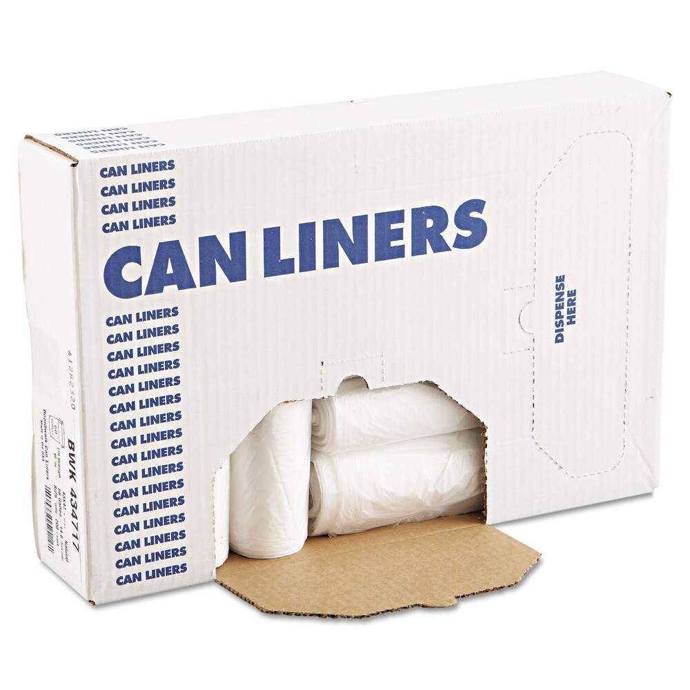 AccuFit Z5845HNR01 29″ x 45″ 23 gal High-Density Can Liners – Ntrl (250/CT) New