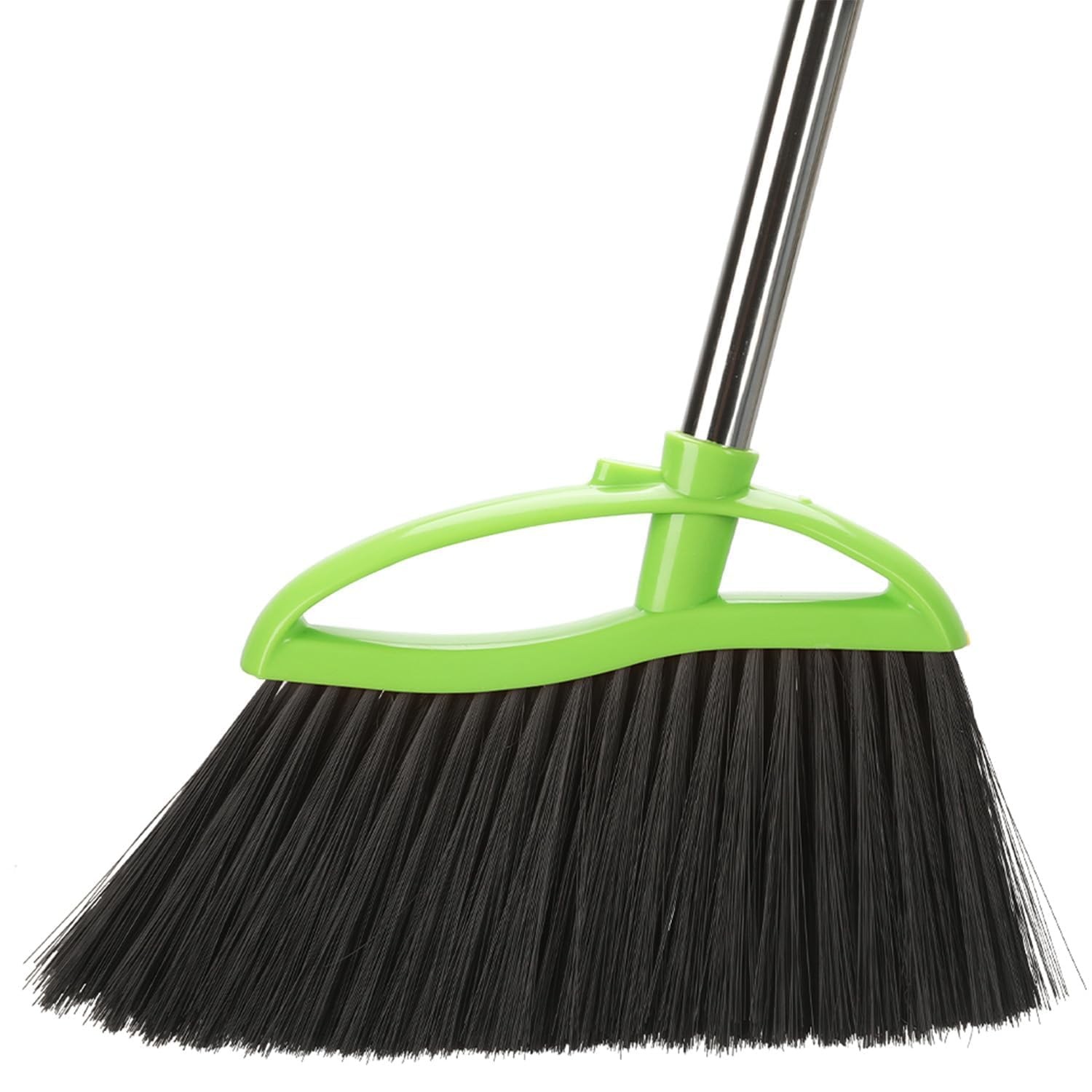 Soft Bristle Indoor Broom, Angle Kitchen Broom for Hardwood Floor Cleaning