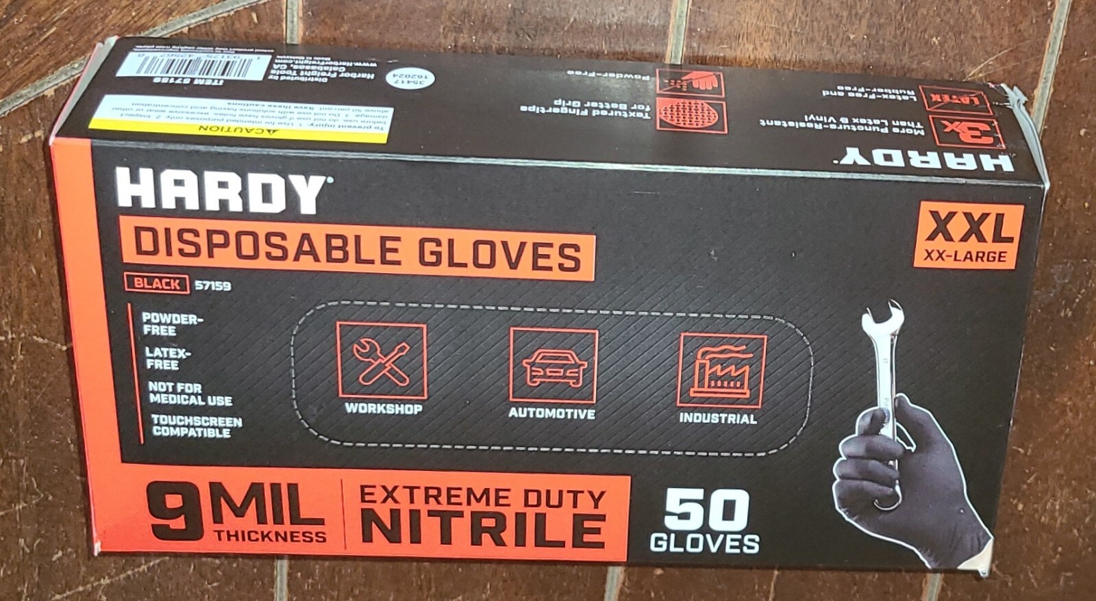 HARDY Extreme Duty XXL Nitrile Disposable Gloves ~50 Gloves Per Box~ 9 MIL