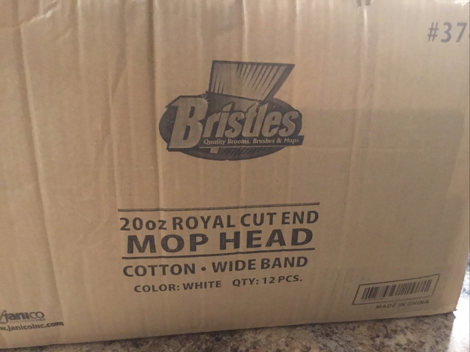 Case Of 10 Bristles #3741 20oz White Cotton Mop Head Replacements New In Box