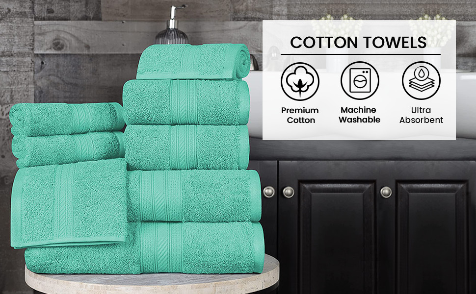Superior 700 GSM Long Staple 100% Combed Cotton, Durable, Plush and Absorbent