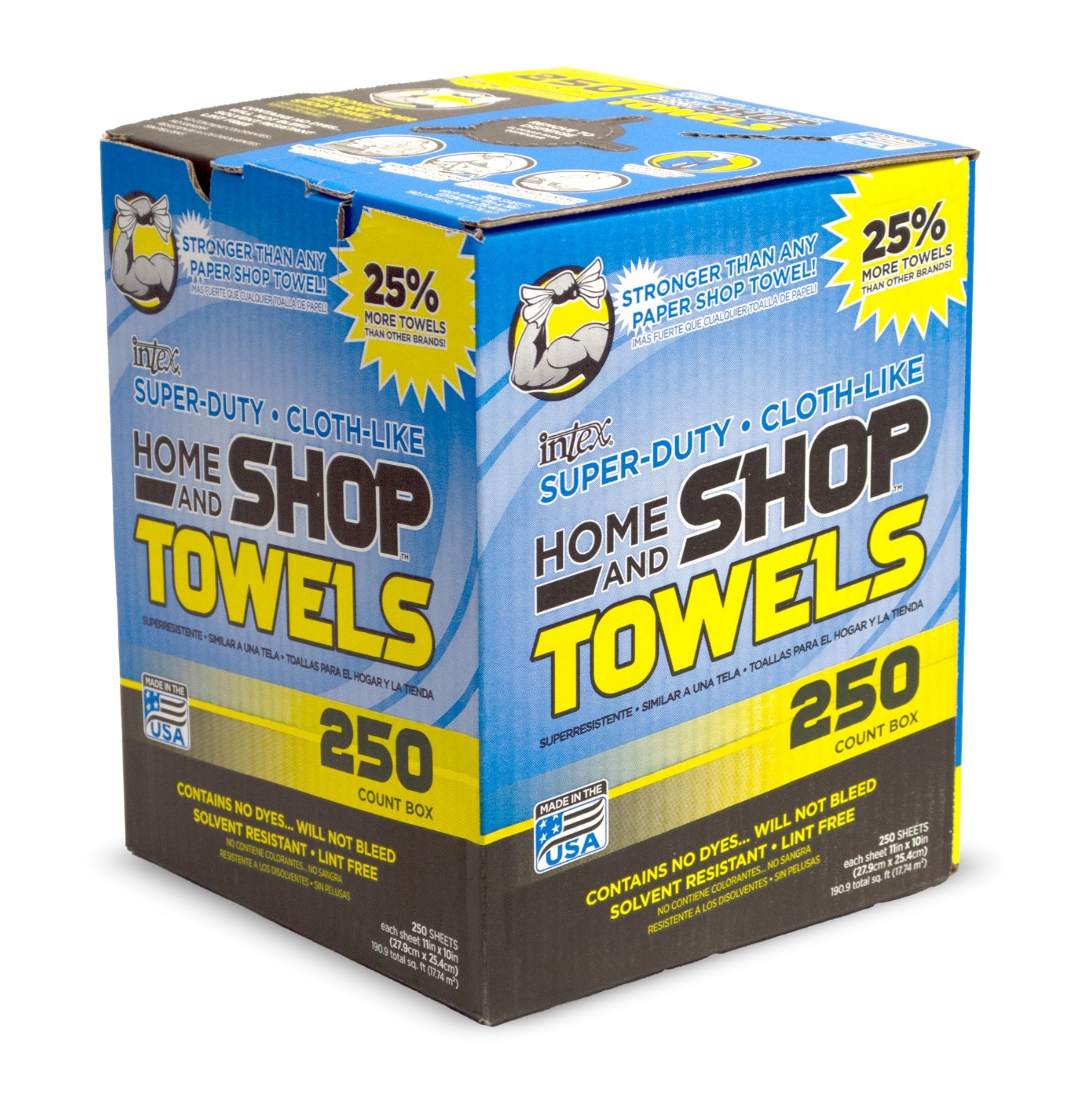 Intex Home & Shop Towels 250 Count Super Duty Cloth-Like Shop Towels USA