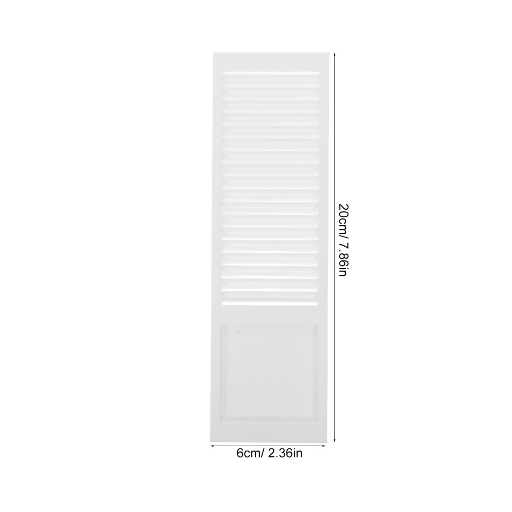 Pair of White Plastic Mini Shutters for Dollhouse Windows 1 12 Scale Durable
