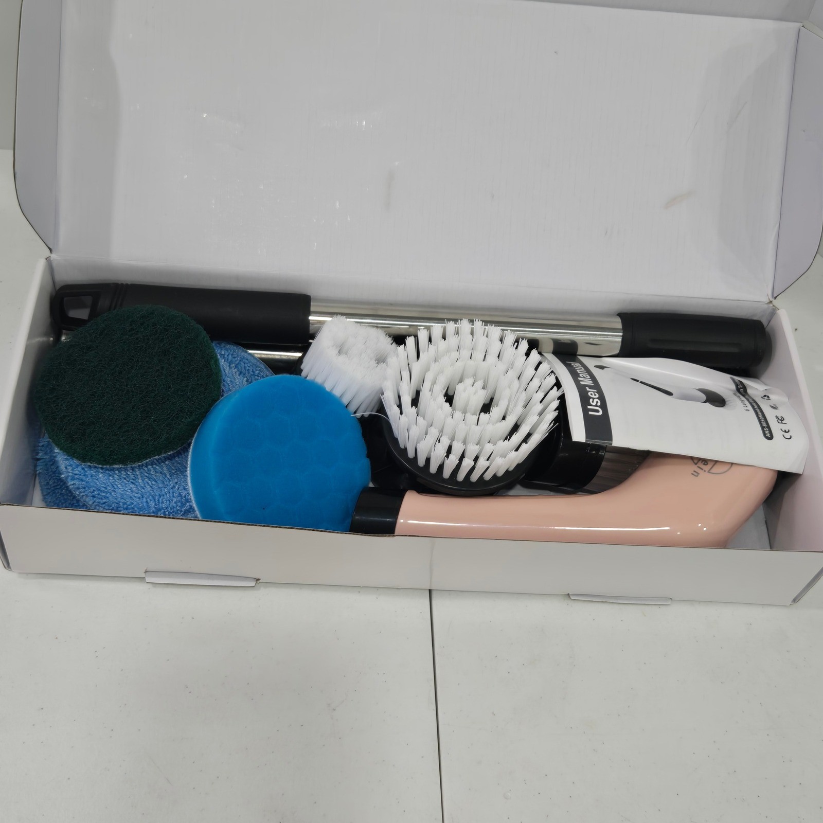 Leebein 8 in 1 Electric Cleaning Brush Cordless Spin Scrubber Pink ANS-8050 25W