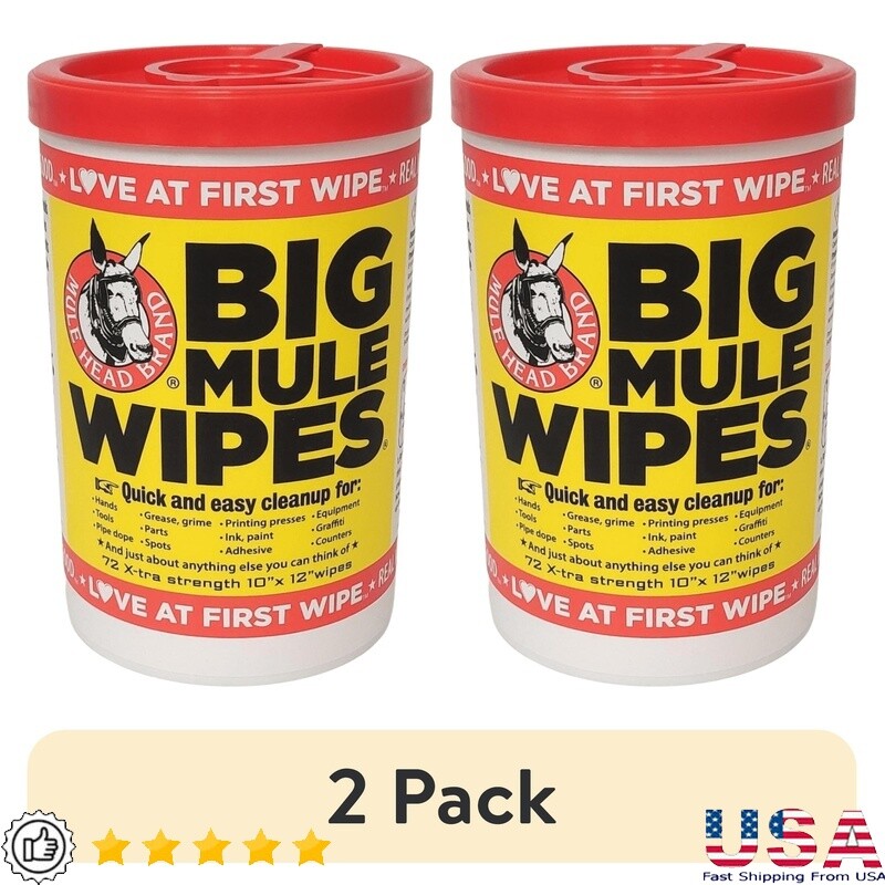Heavy Duty Cleaning Wipes 10×12 72 Count All Purpose Wipes Home Office New