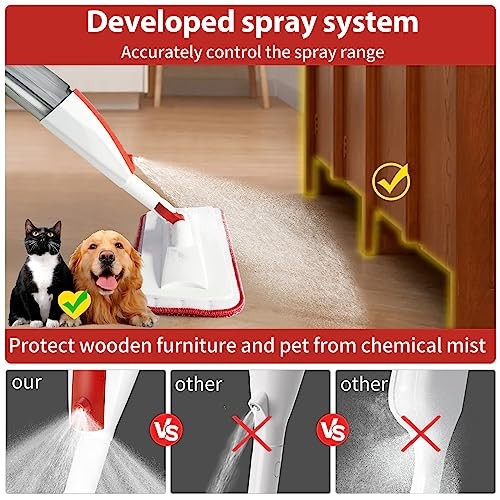 PANDA GRIP MOPS FOR FLOOR CLEANING WET SPRAY MOP 14 OZ REFILLABLE 2 MICROFIBERS