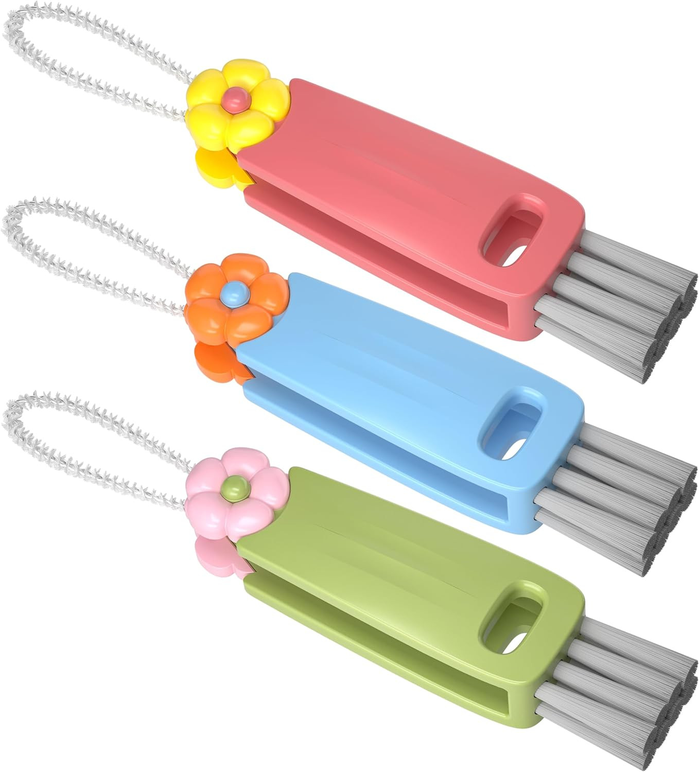 3 in 1 Cup Lid Gap Cleaning Brush Set, Multifunctional Bottle Cleaning Brush, Cu