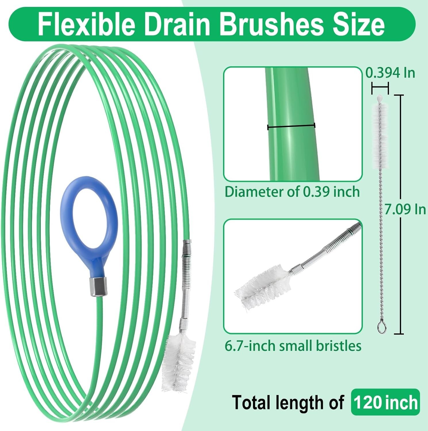 Auto Sunroof Drain Cleaning Tool, 118Inch Long Pipe Cleaner for Car,Flexible New
