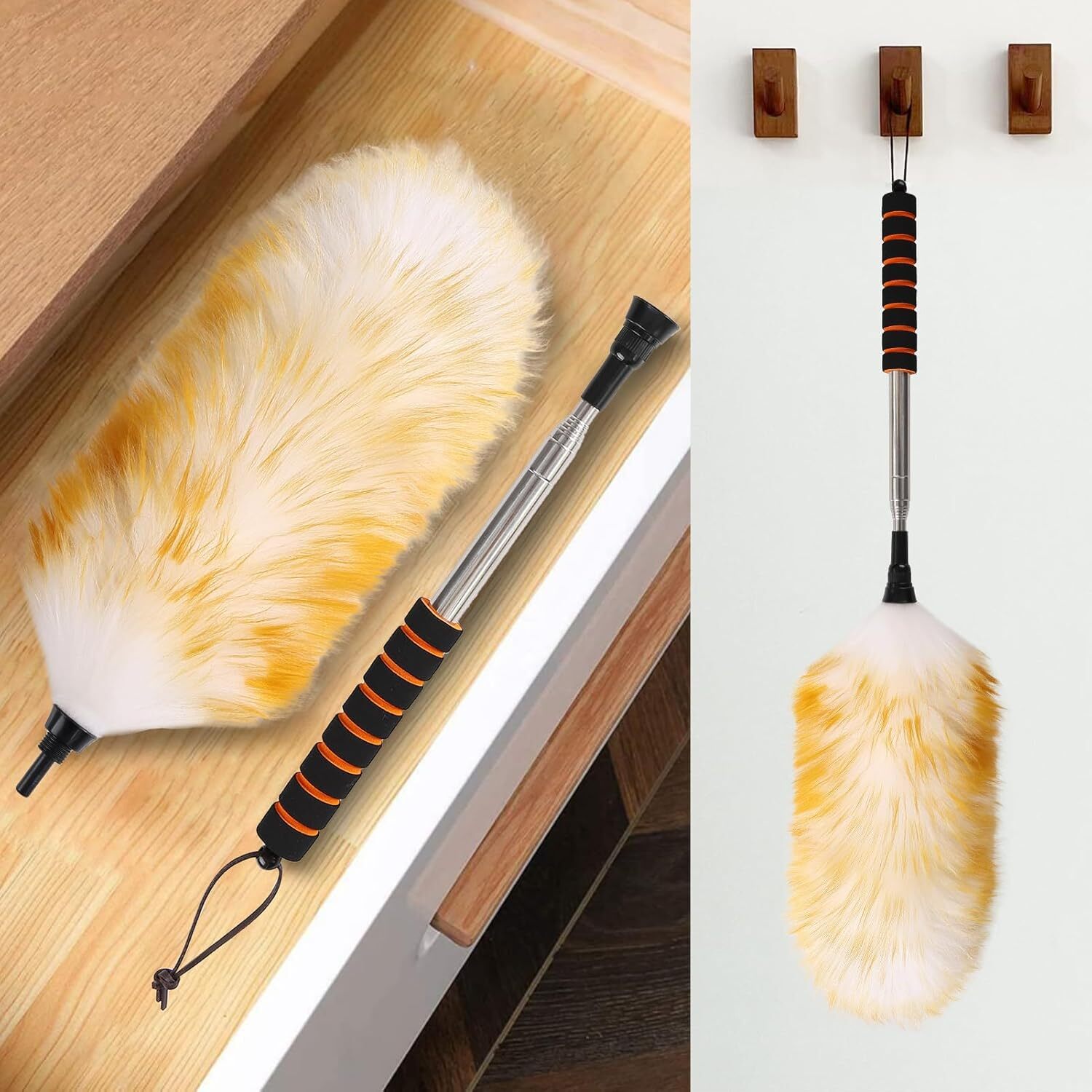 Extendable Lambswool Duster 26-64″ Anti-Static Ceiling Fan & Wall Cleaner